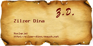 Zilzer Dina névjegykártya